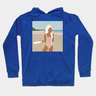 Beach girl in swimsuit Hoodie